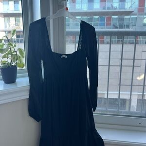 Elegant Black Long-Sleeve Dress